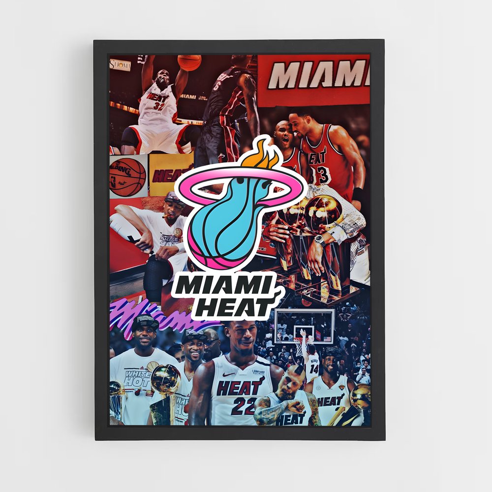 Poster Miami Heatwave – affiche Basketball (vue 2)